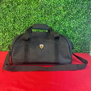 Ariat Black Polyester Duffle Bag With Zippered Pocket & Double Handles